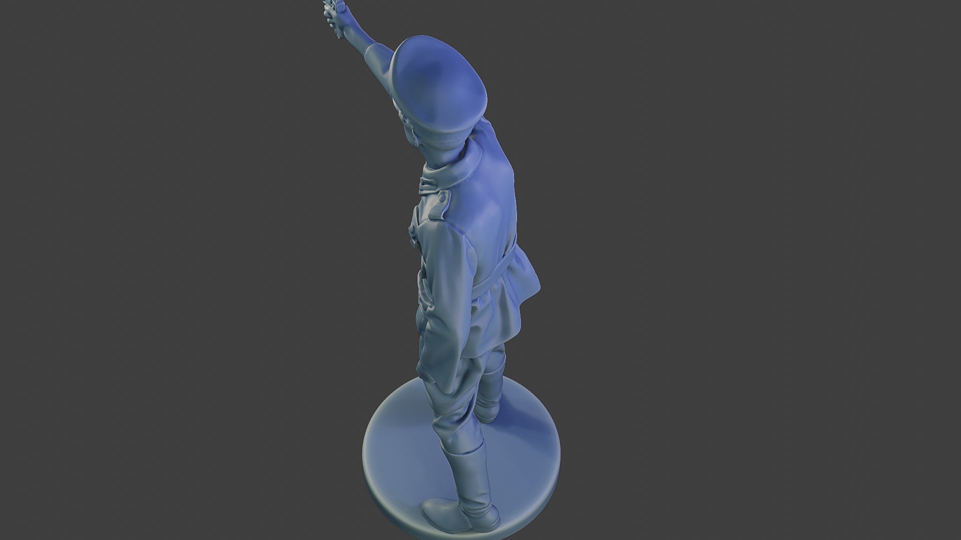 German Officer ww2 Shoot Stand G5 3D print model_15