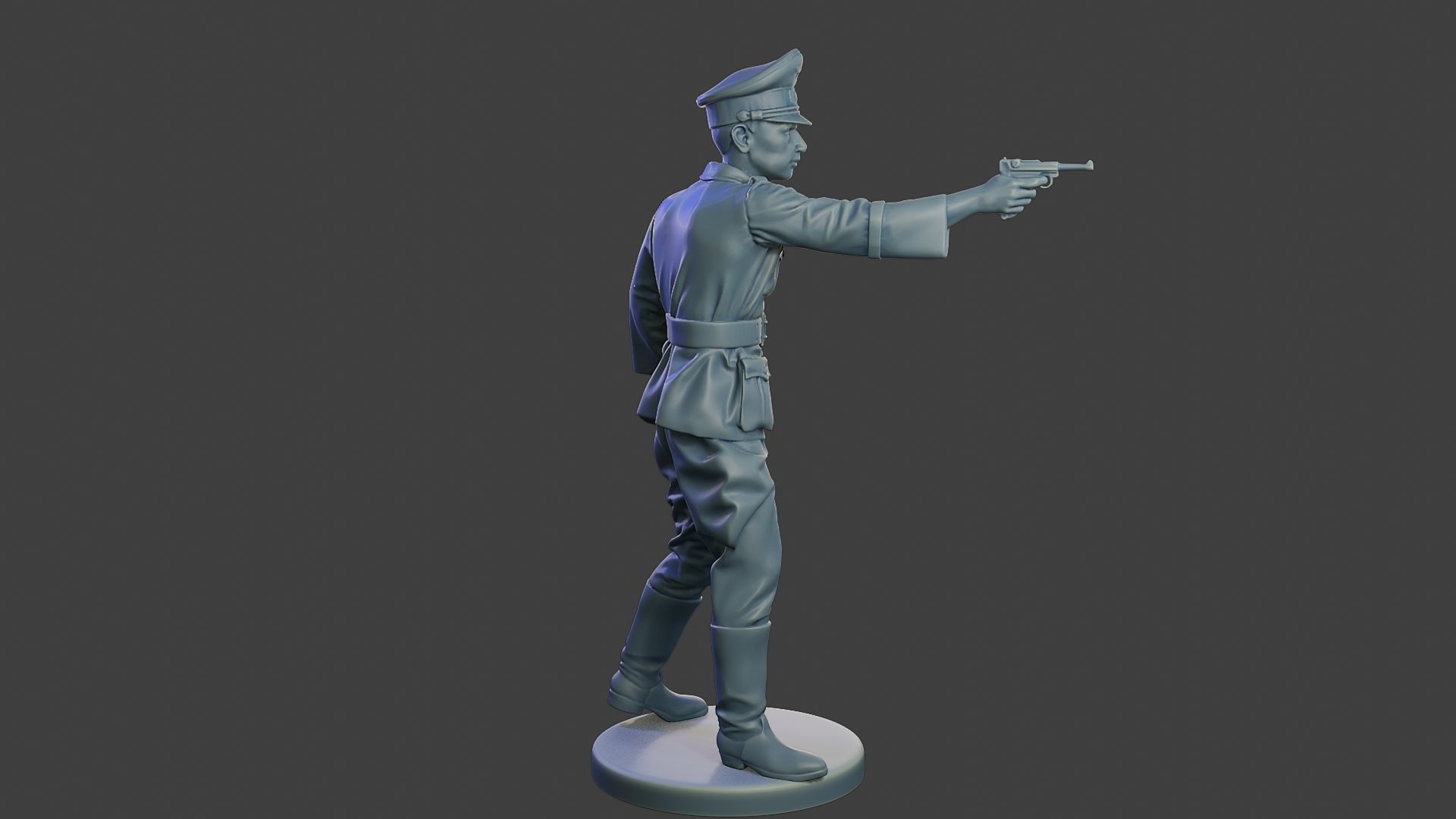 German Officer ww2 Shoot Stand G5 3D print model_9