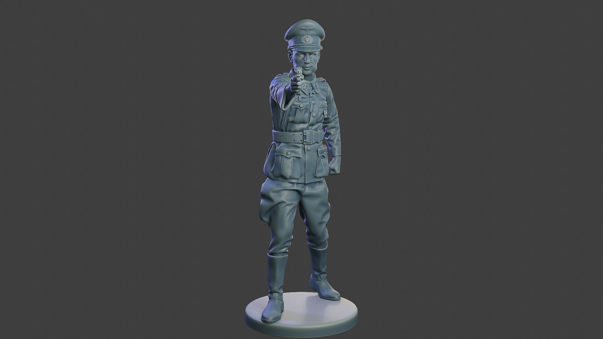 German Officer ww2 Shoot Stand G5 3D print model_1
