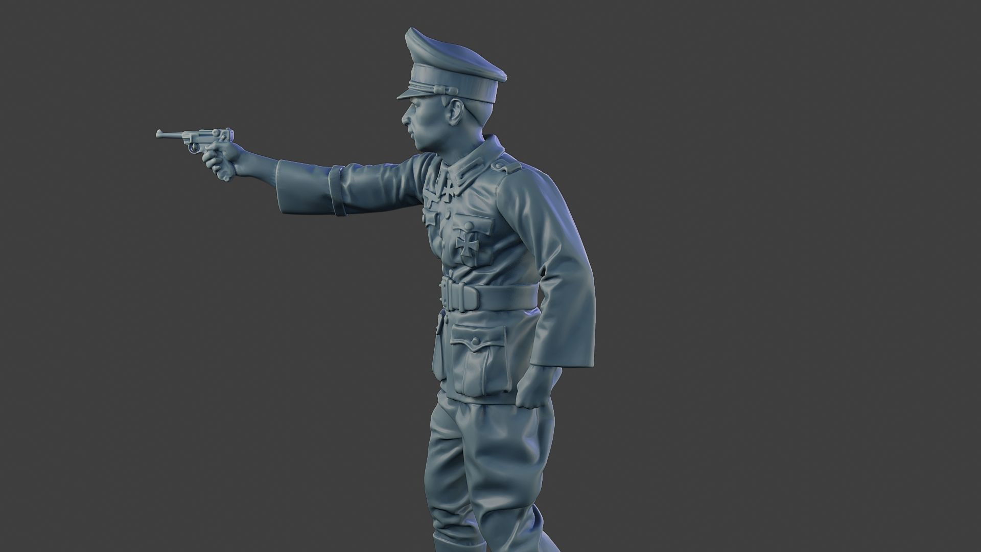German Officer ww2 Shoot Stand G5 3D print model_26