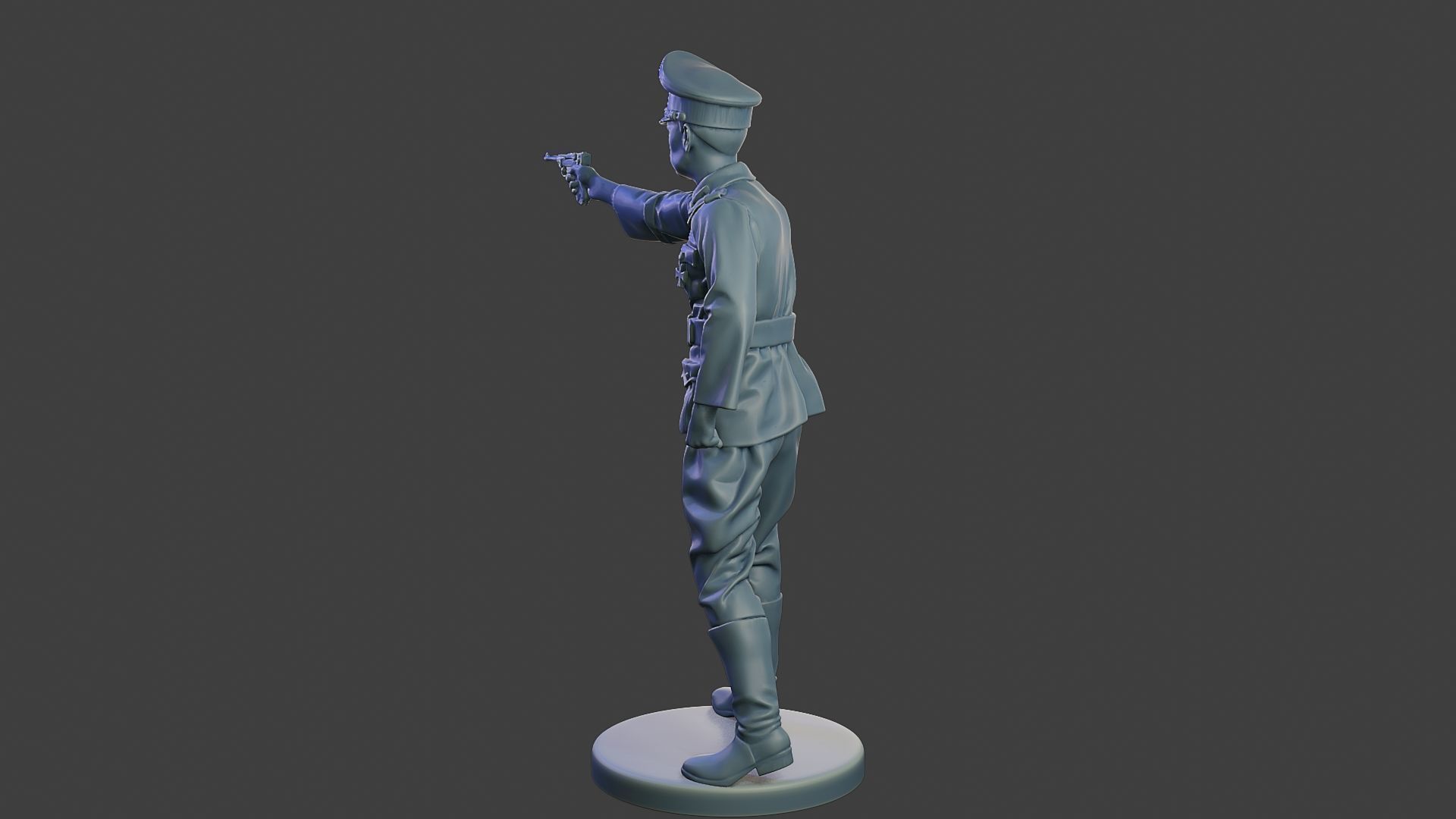 German Officer ww2 Shoot Stand G5 3D print model_5