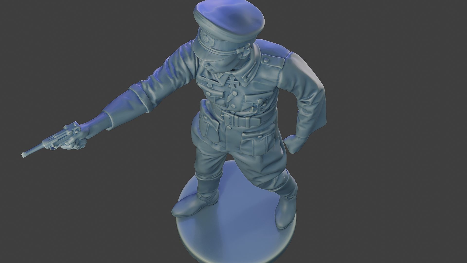 German Officer ww2 Shoot Stand G5 3D print model_16