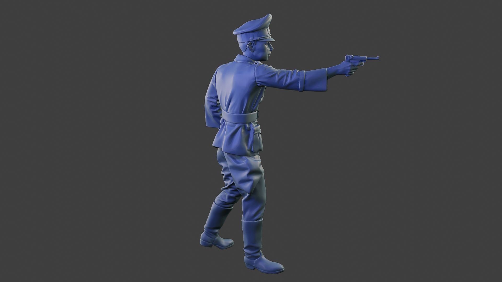 German Officer ww2 Shoot Stand G5 3D print model_30