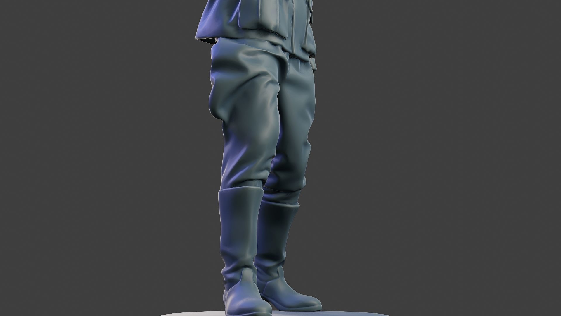 German Officer ww2 Shoot Stand G5 3D print model_13
