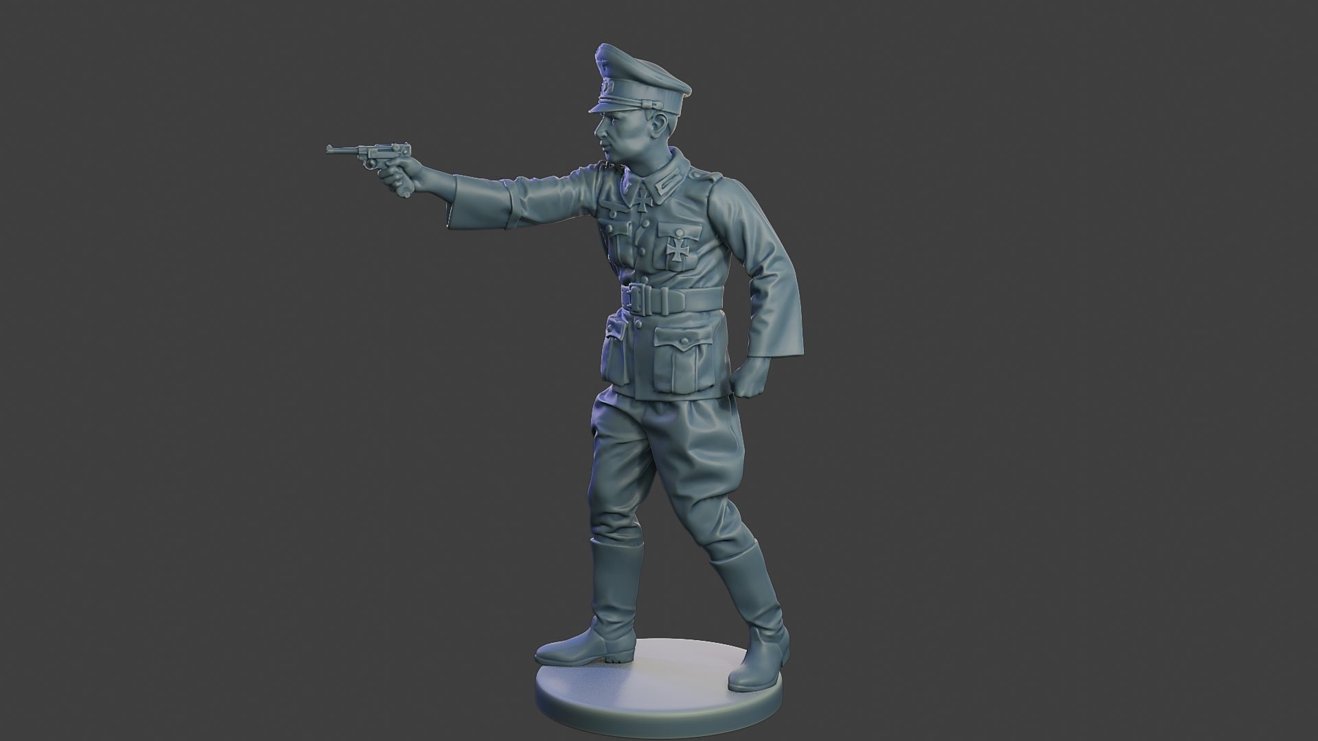 German Officer ww2 Shoot Stand G5 3D print model_3