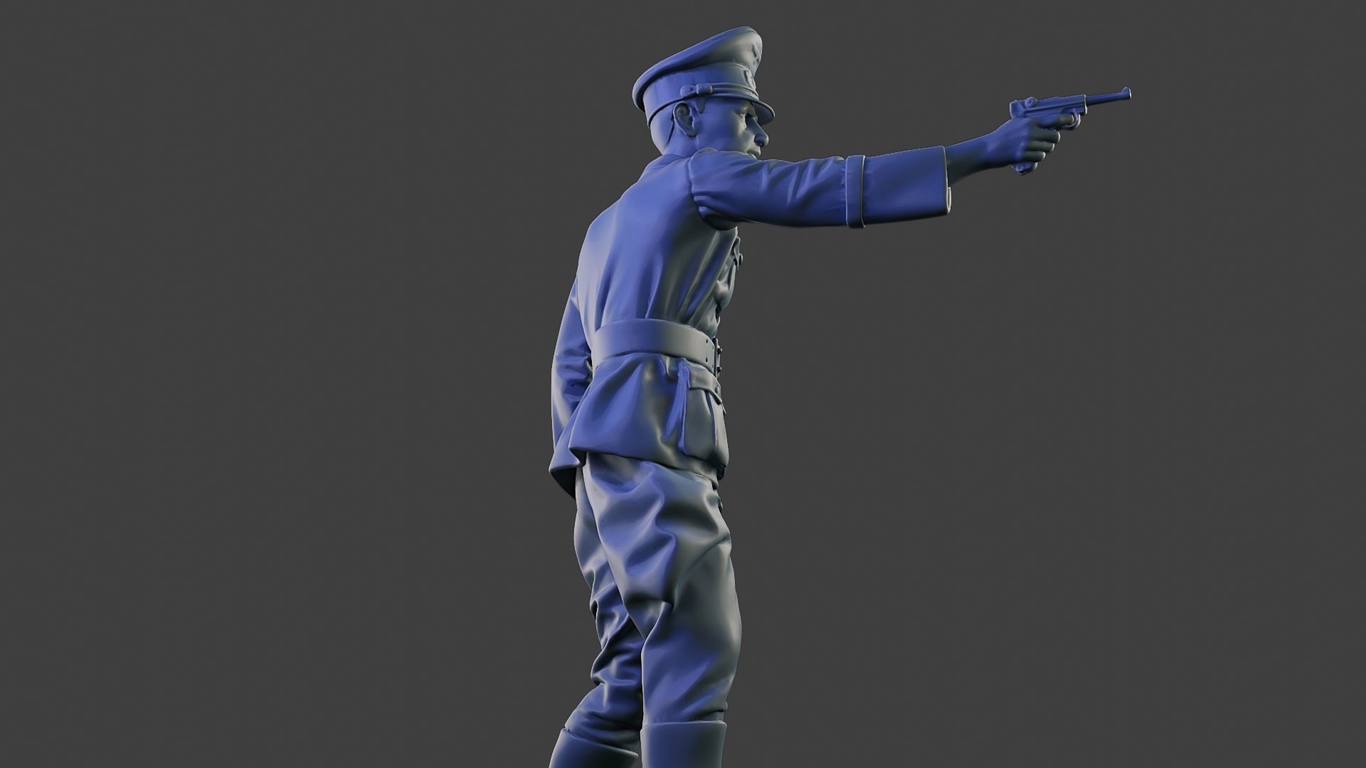 German Officer ww2 Shoot Stand G5 3D print model_29