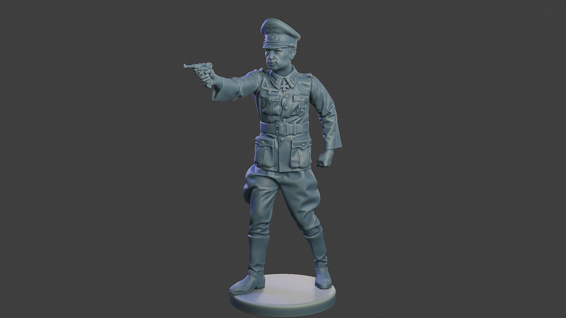 German Officer ww2 Shoot Stand G5 3D print model_2