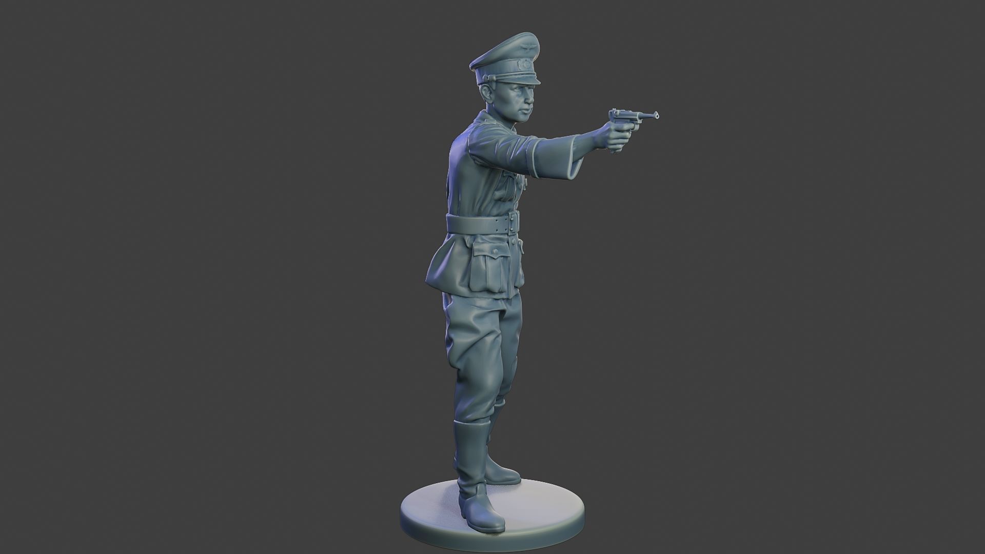 German Officer ww2 Shoot Stand G5 3D print model_10