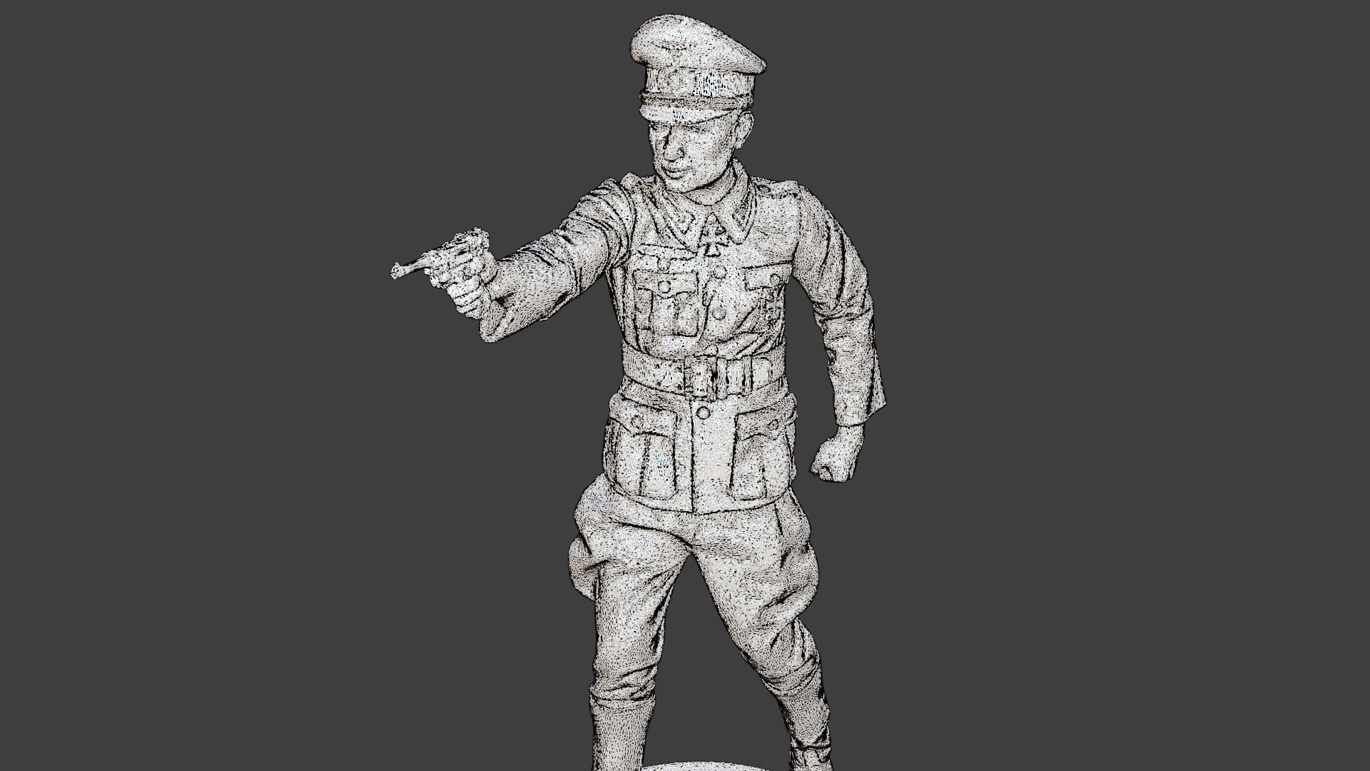 German Officer ww2 Shoot Stand G5 3D print model_12