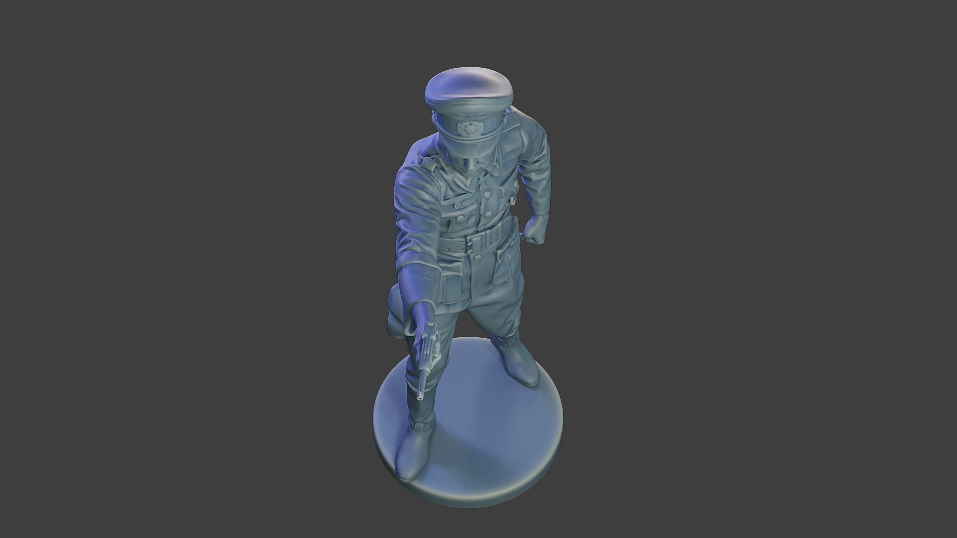 German Officer ww2 Shoot Stand G5 3D print model_14