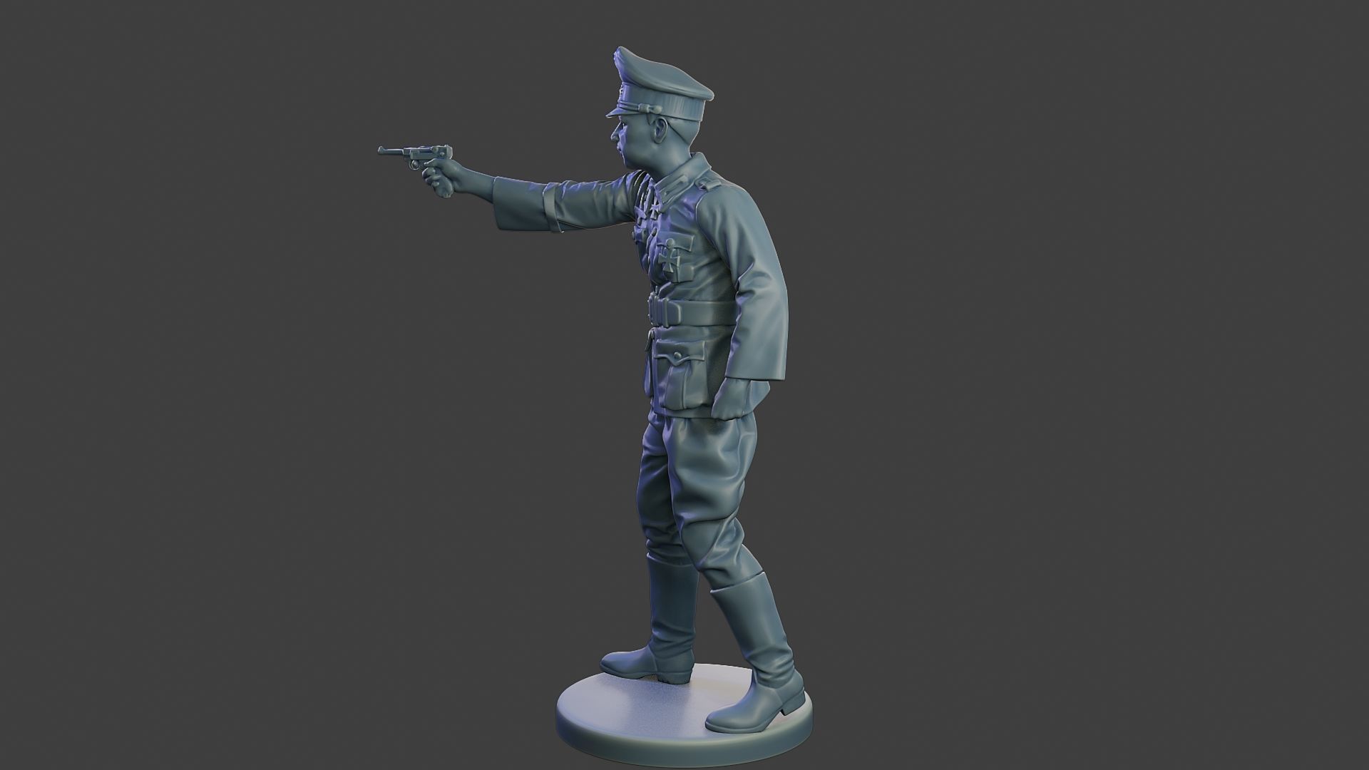German Officer ww2 Shoot Stand G5 3D print model_4