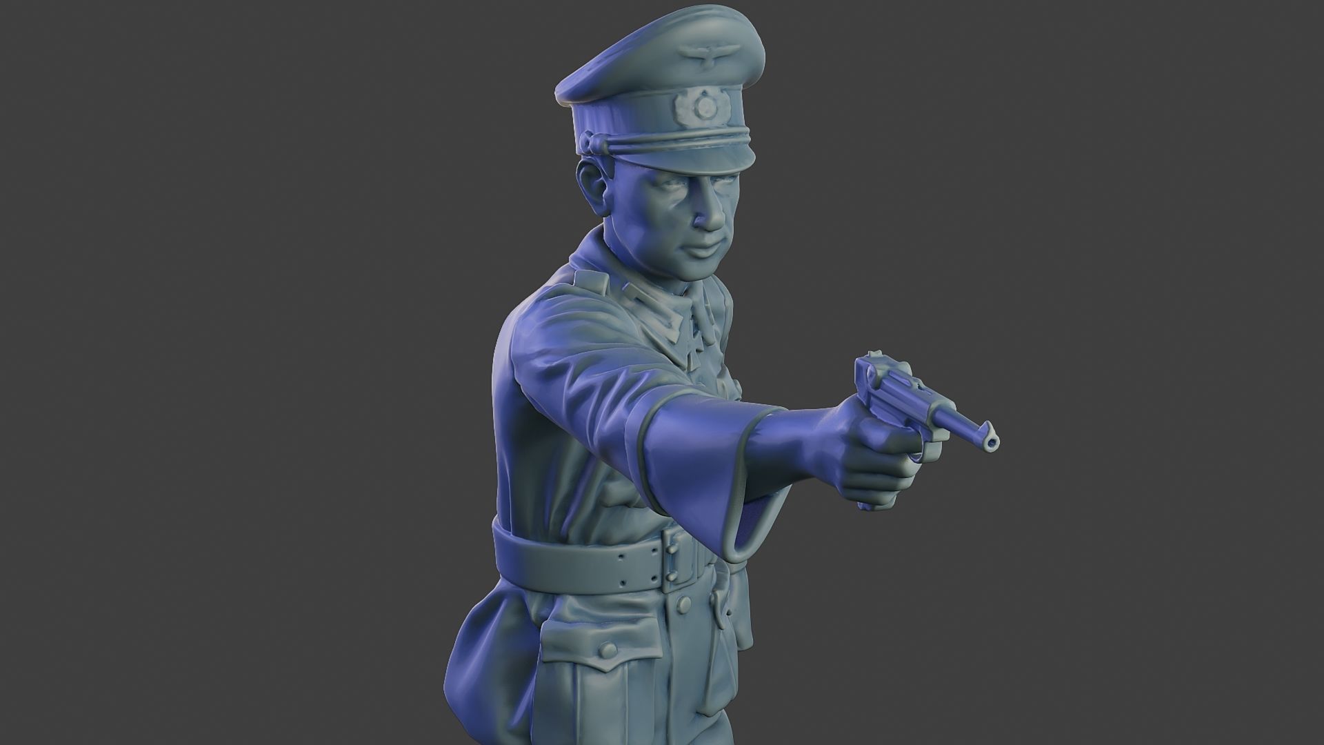 German Officer ww2 Shoot Stand G5 3D print model_19