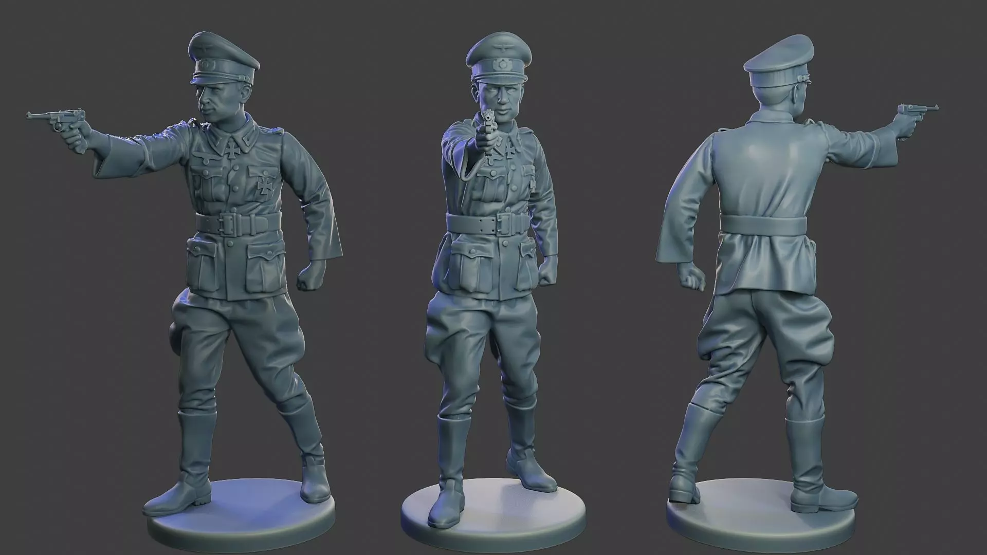 German Officer ww2 Shoot Stand G5 3D print model_0
