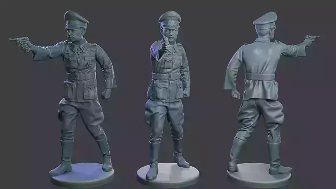 German Officer ww2 Shoot Stand G5 3D print model
