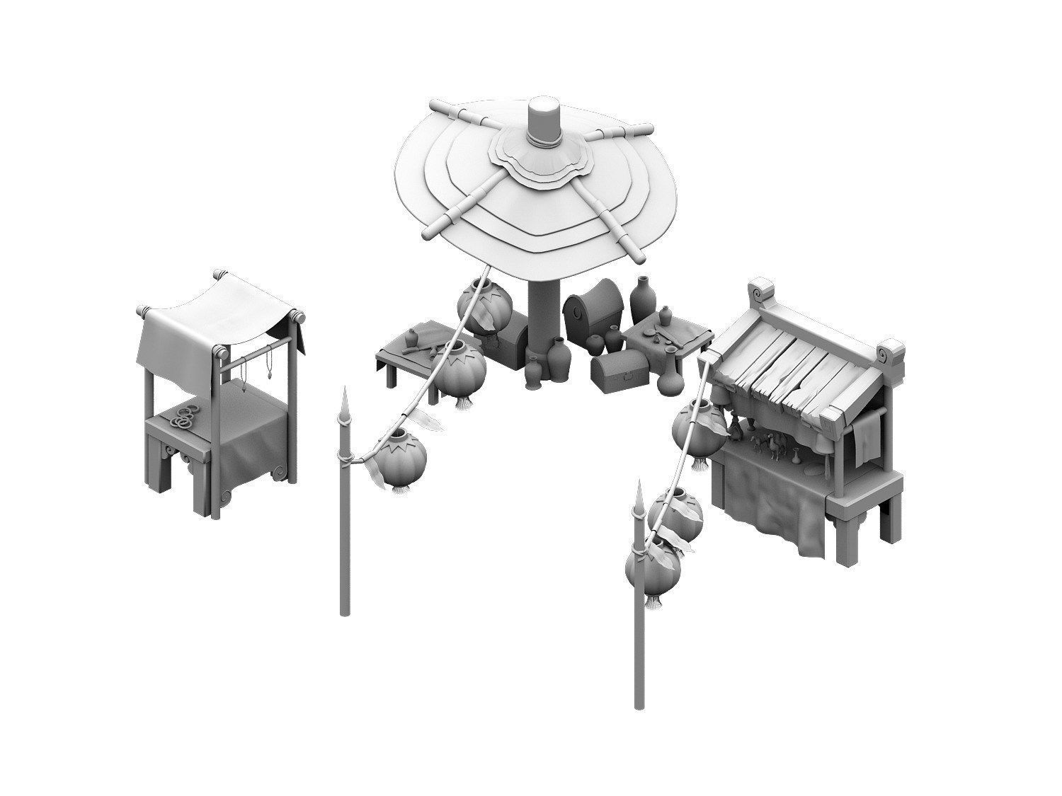 City - Small shop 02 3D model_1