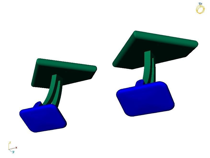 CUFFLINK-3 - Superman Logo - Enamel Cufflink 3D print model_1