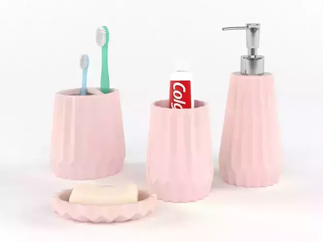 Bathroom Accessories Set 3D model