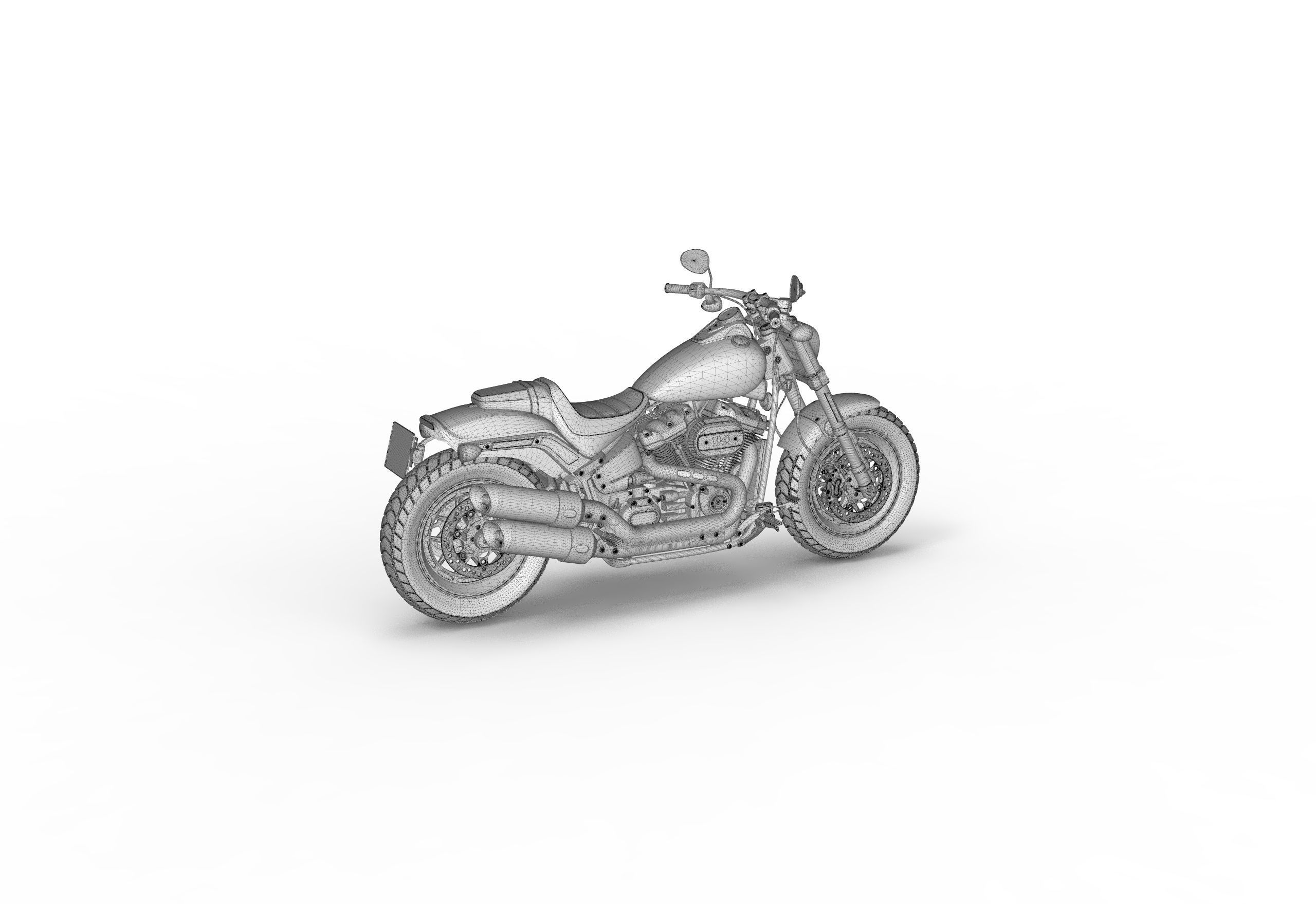 Harley Davidson Flat Bob 114 3D model_6