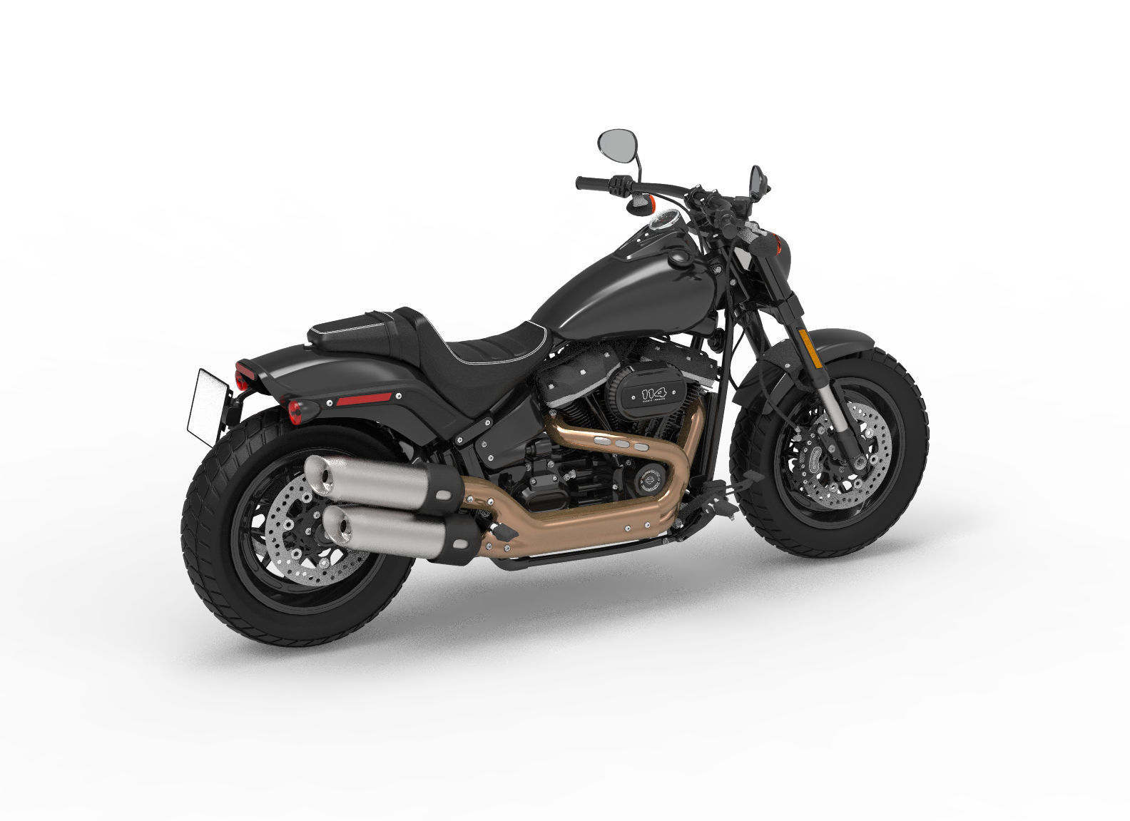 Harley Davidson Flat Bob 114 3D model_3