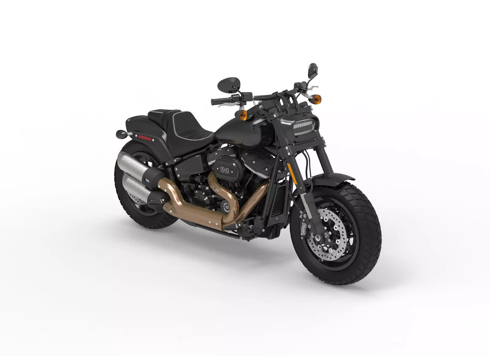 Harley Davidson Flat Bob 114 3D model_0