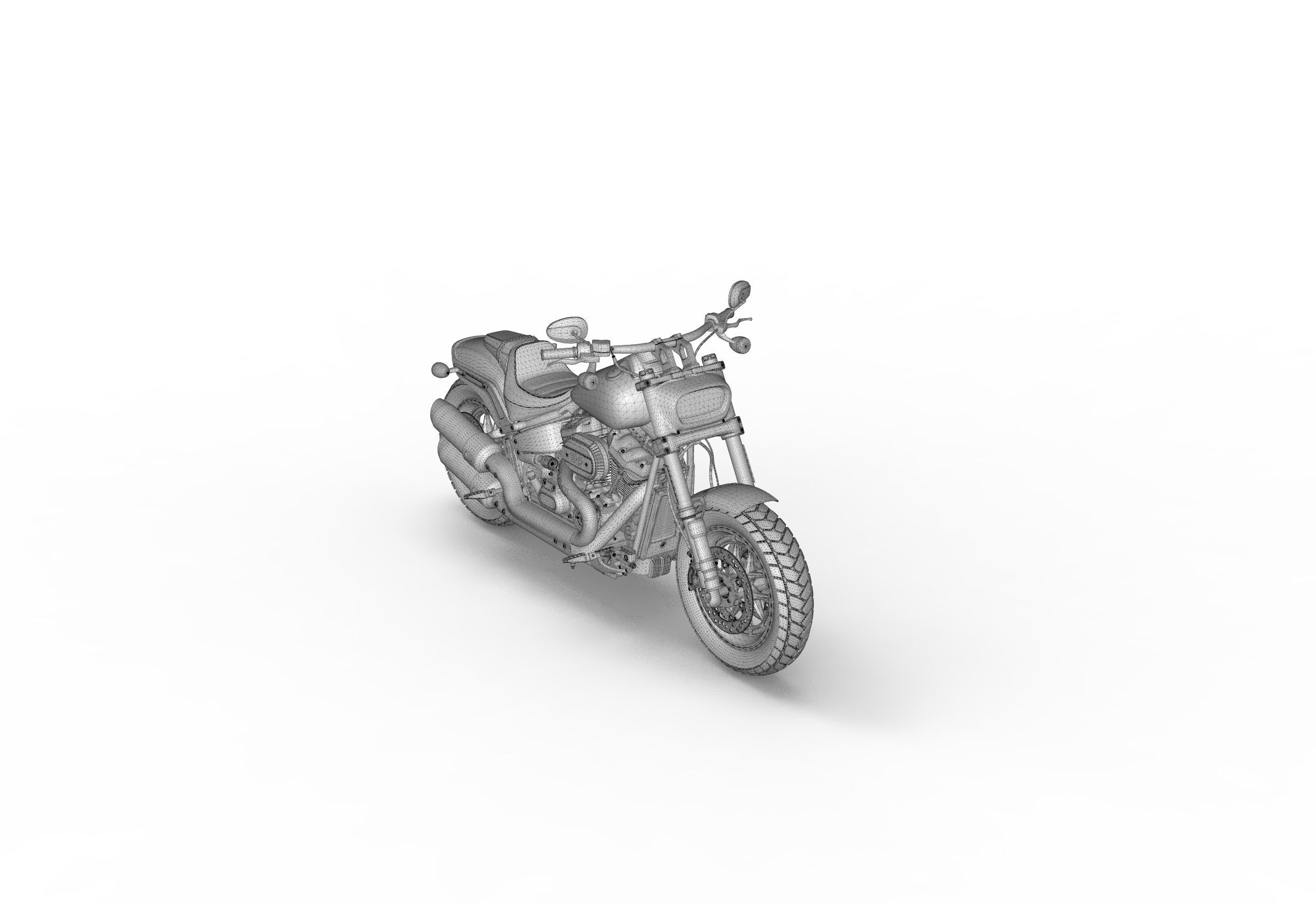 Harley Davidson Flat Bob 114 3D model_4
