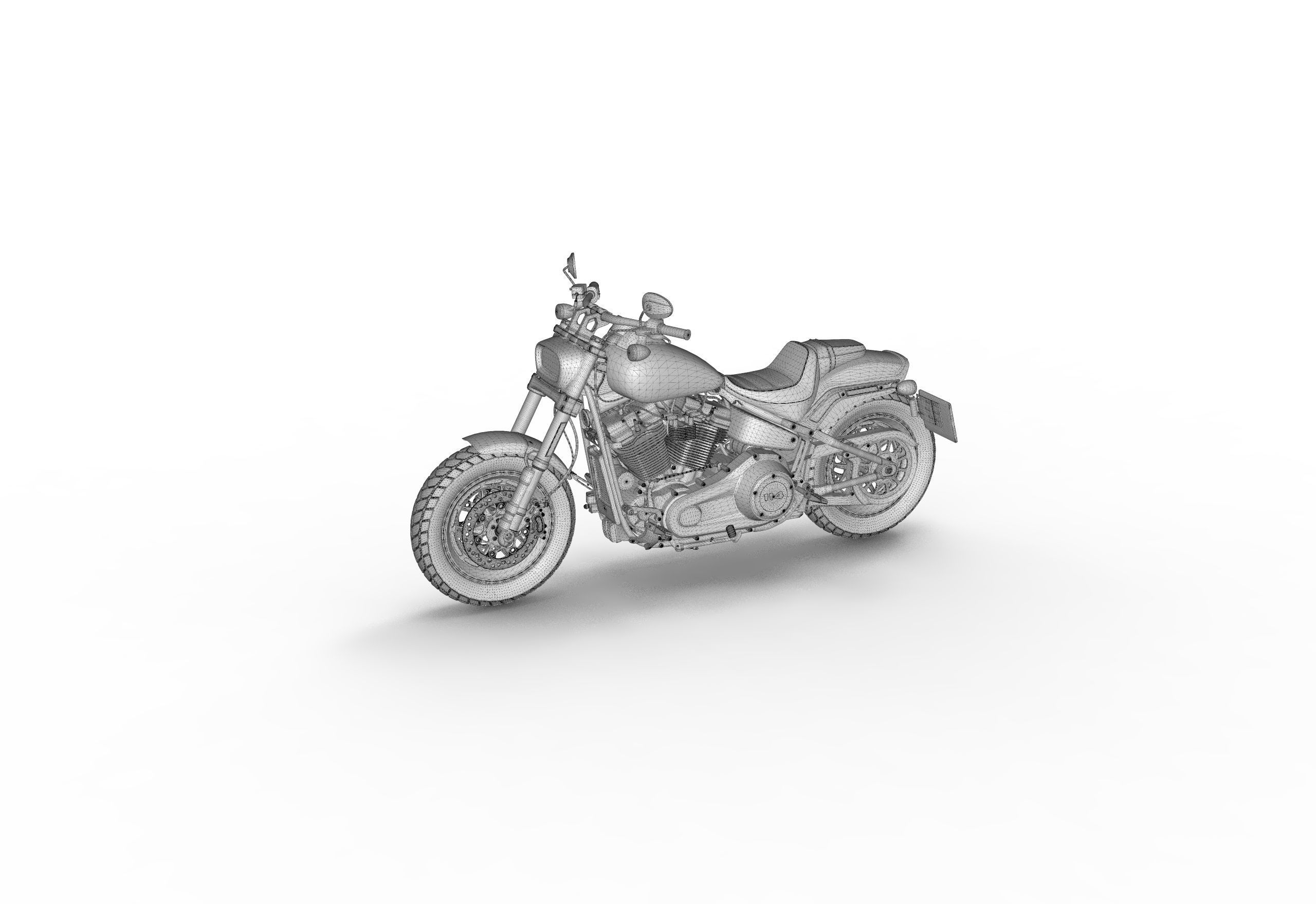Harley Davidson Flat Bob 114 3D model_5