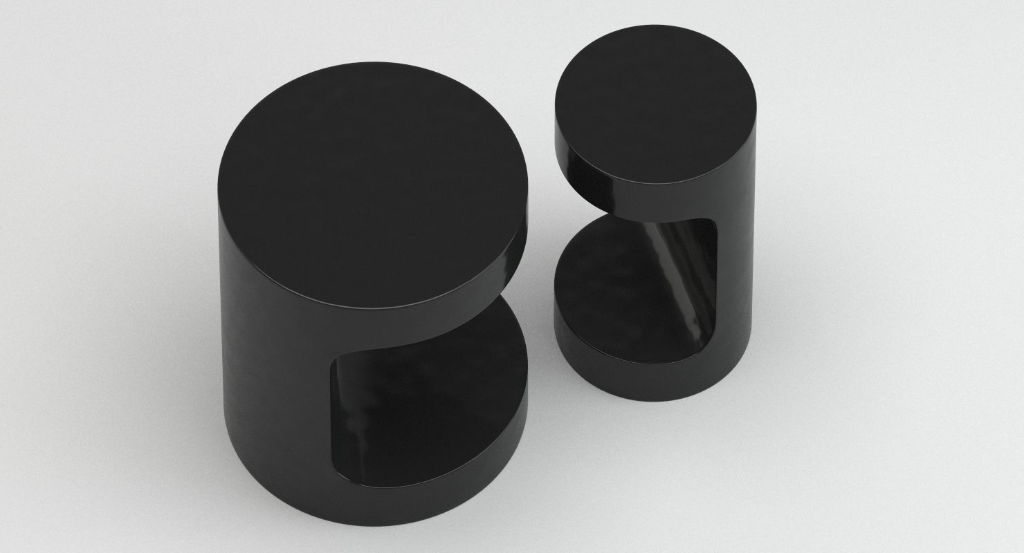 Holly Hunt R12 Side Table 3D model_1