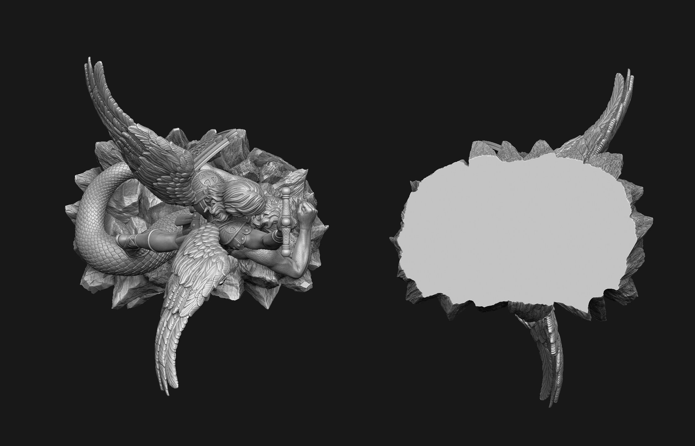 Archangel Michael Statue 3D print model_6