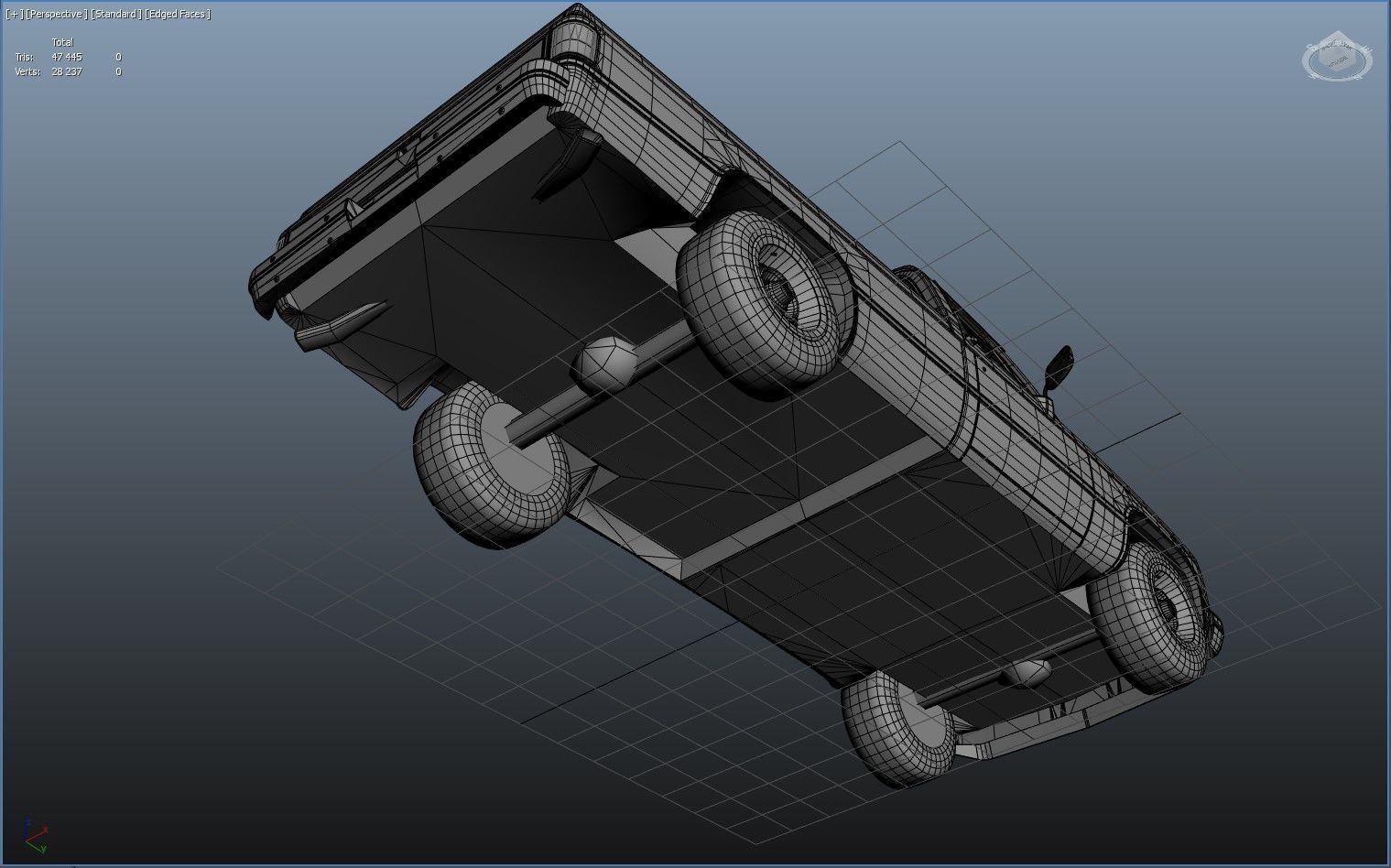 American generic pickup Low-poly 3D model_23