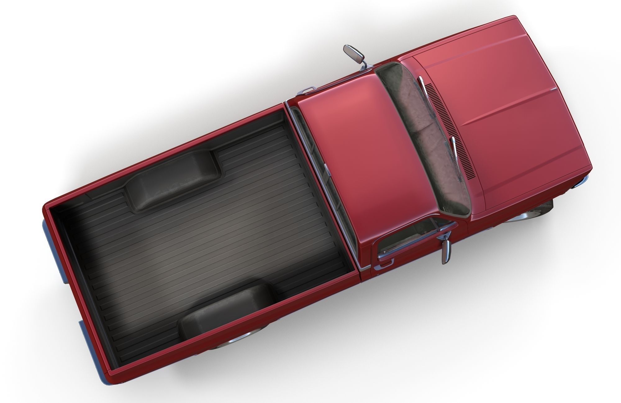 American generic pickup Low-poly 3D model_4