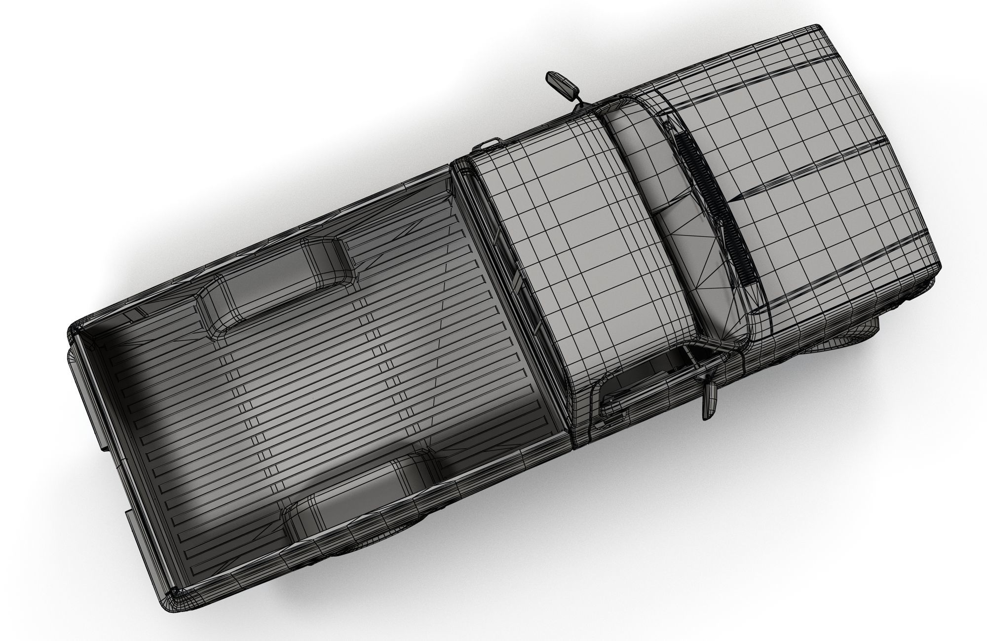 American generic pickup Low-poly 3D model_12