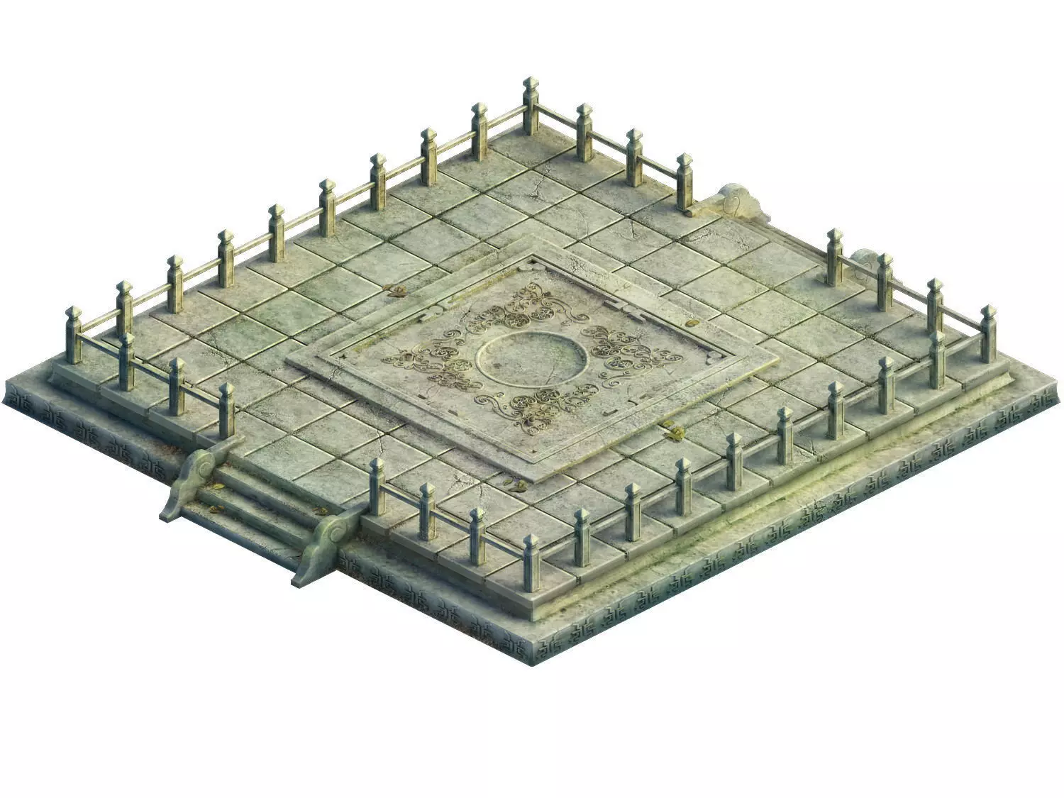 City - Center sightseeing platform 3D model_0