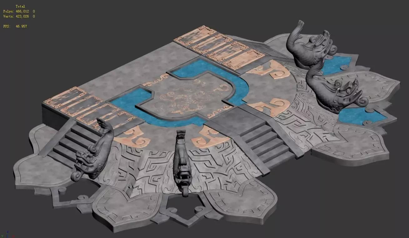 City center - ladder 3D model_0