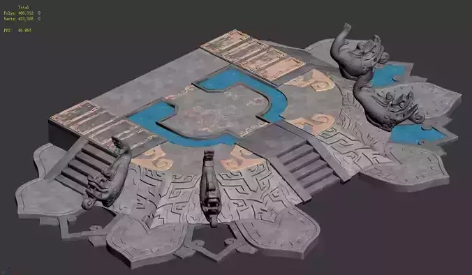 City center - ladder 3D model