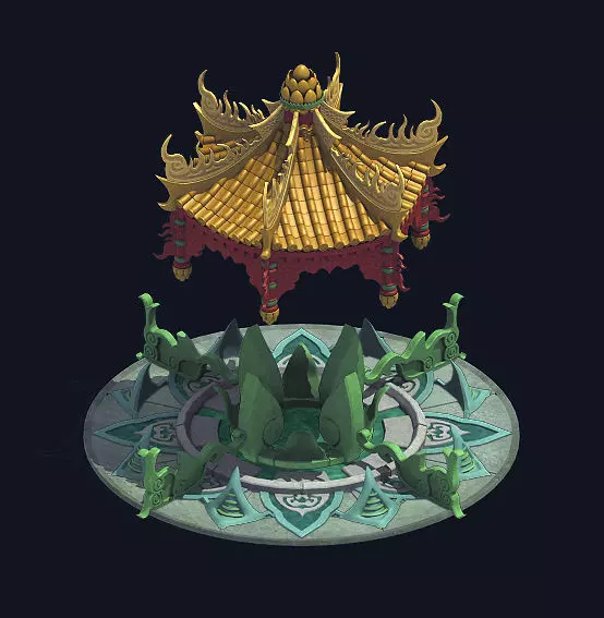 City Center Decoration - Fortune Spring 01 3D model_0