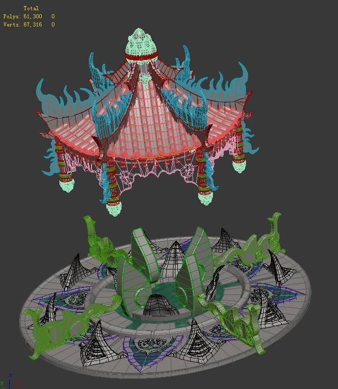 City Center Decoration - Fortune Spring 01 3D model_2