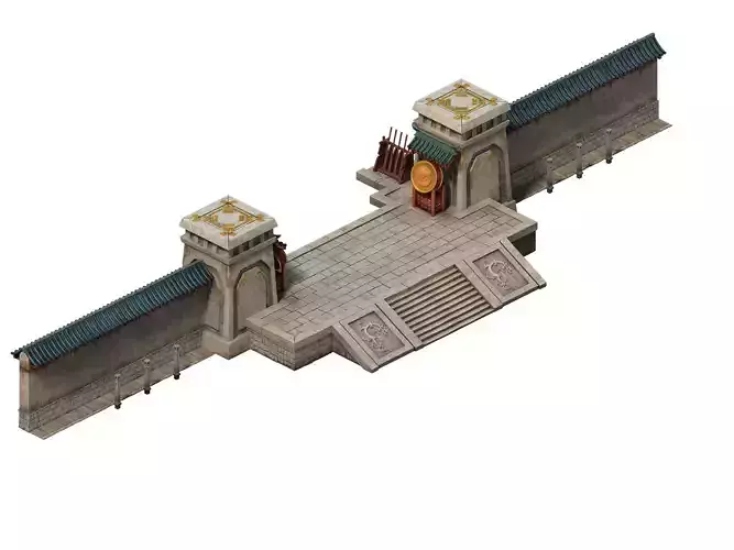 Game model - the main city of the city gate