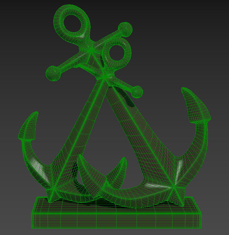 anchor desktop showpiece 3d printable model 3D print model_2