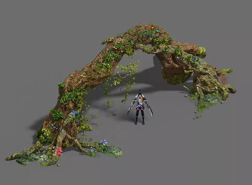 Western Sichuan River - Tree Arch 3D model