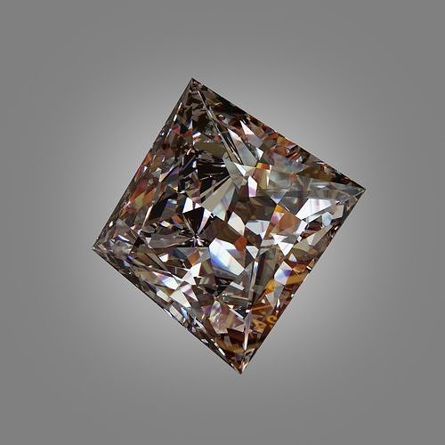 Princess Cut Diamond Free 3D model