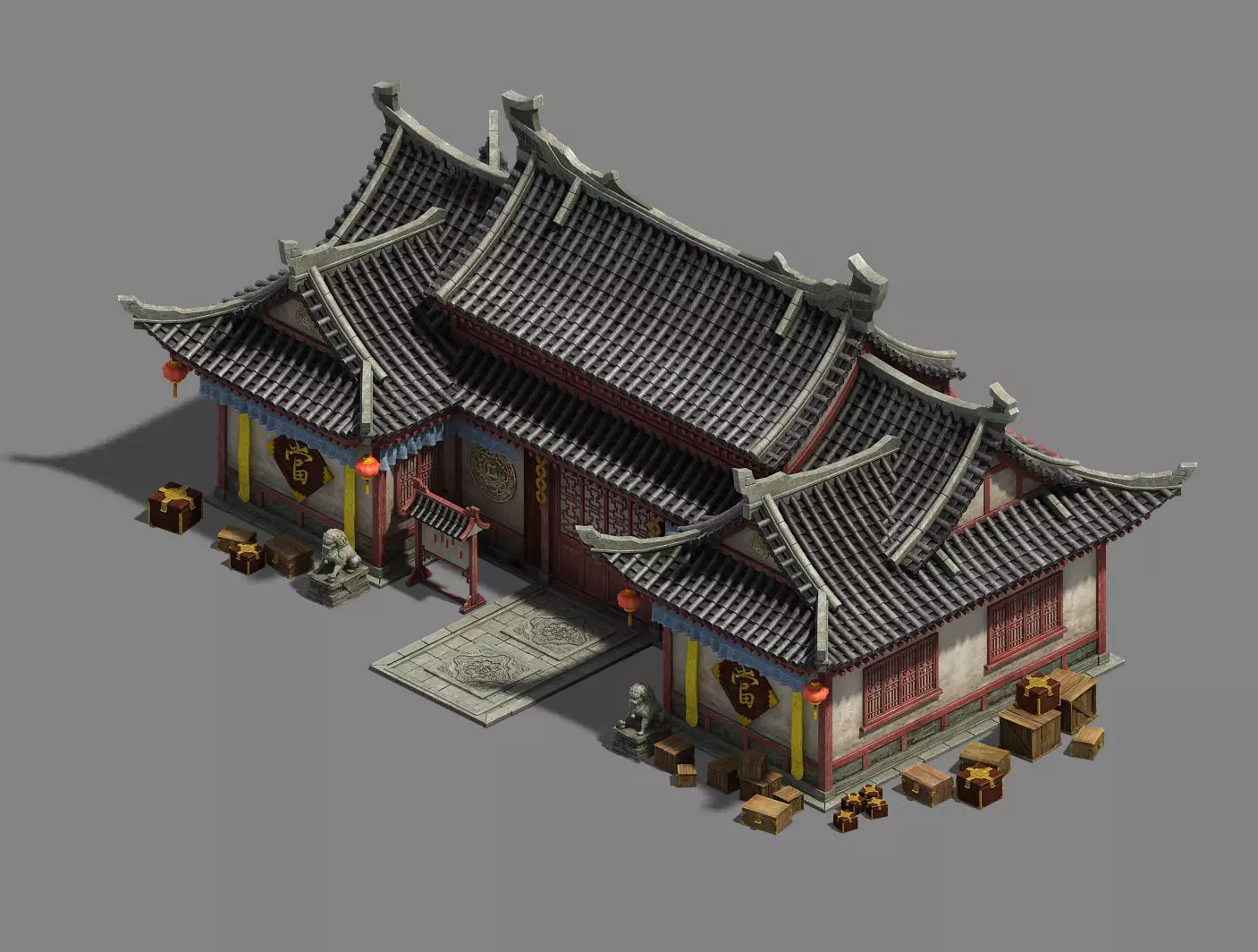 Large city - pawnshop 3D model_0