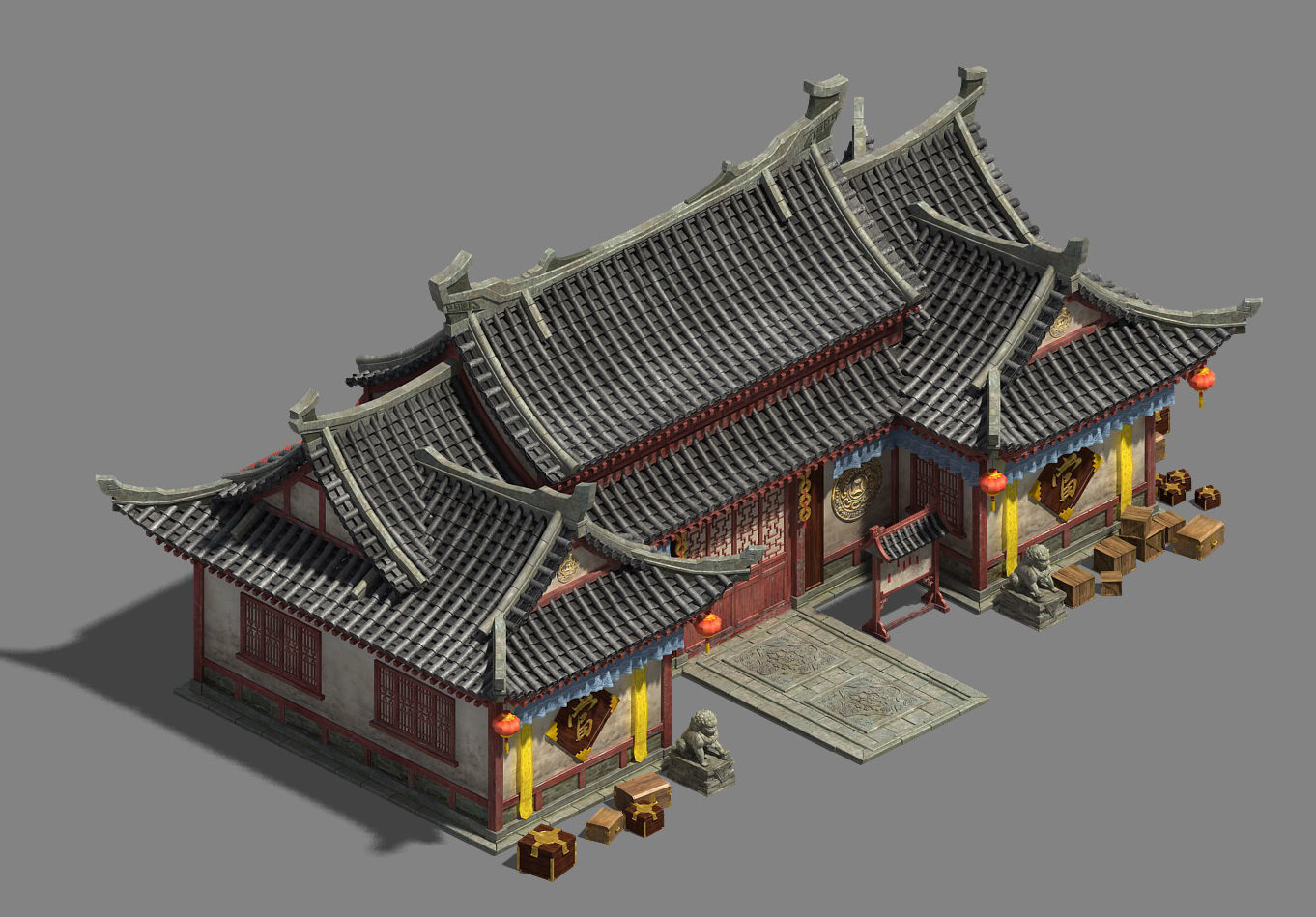 Large city - pawnshop 3D model_1