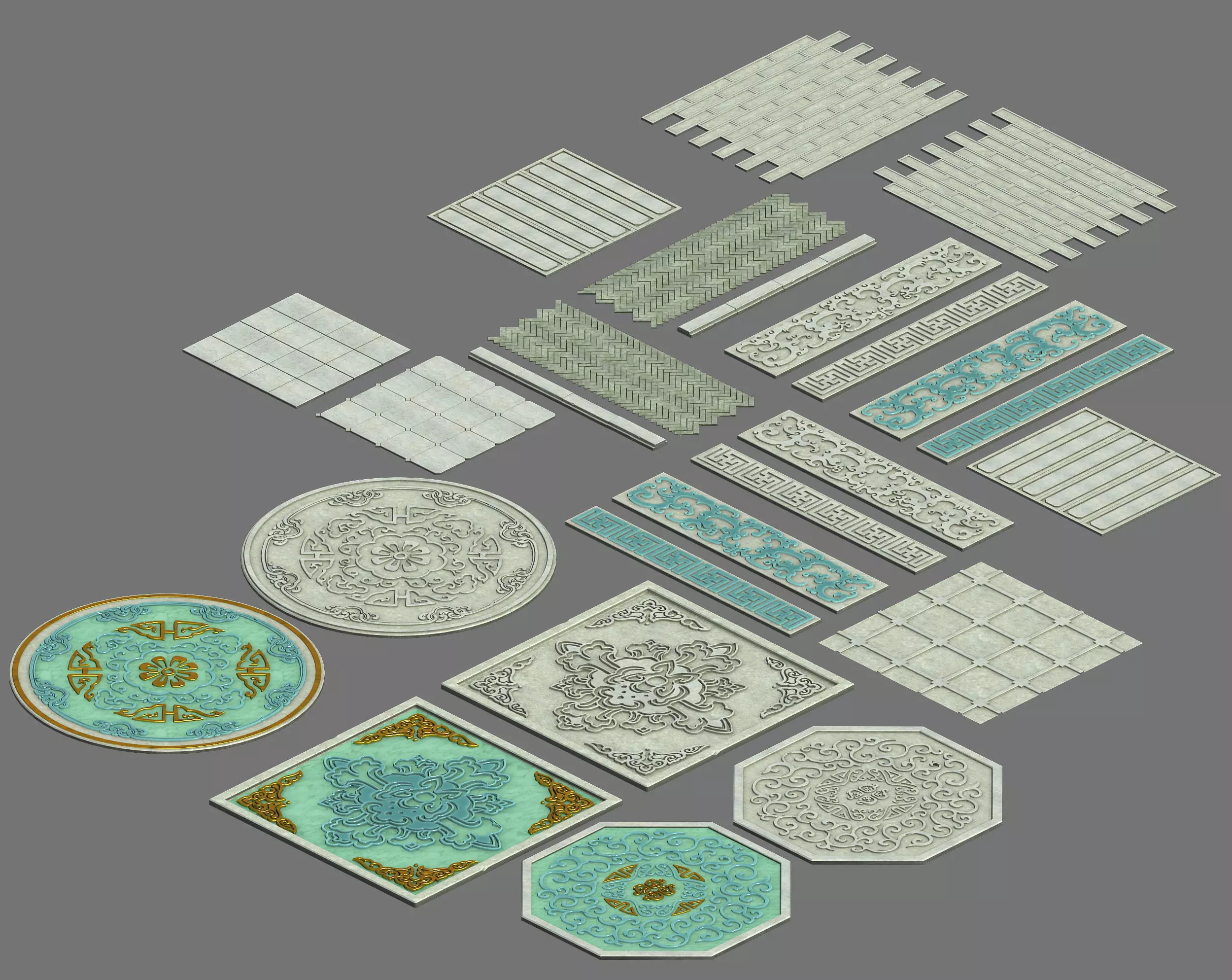 Large city - parquet 3D model_0