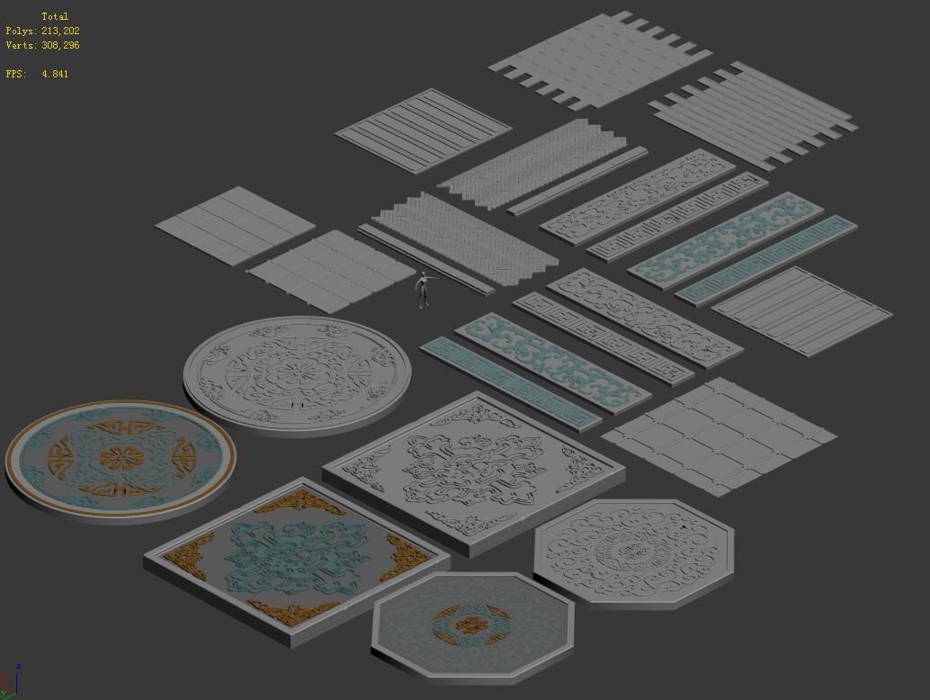 Large city - parquet 3D model_1