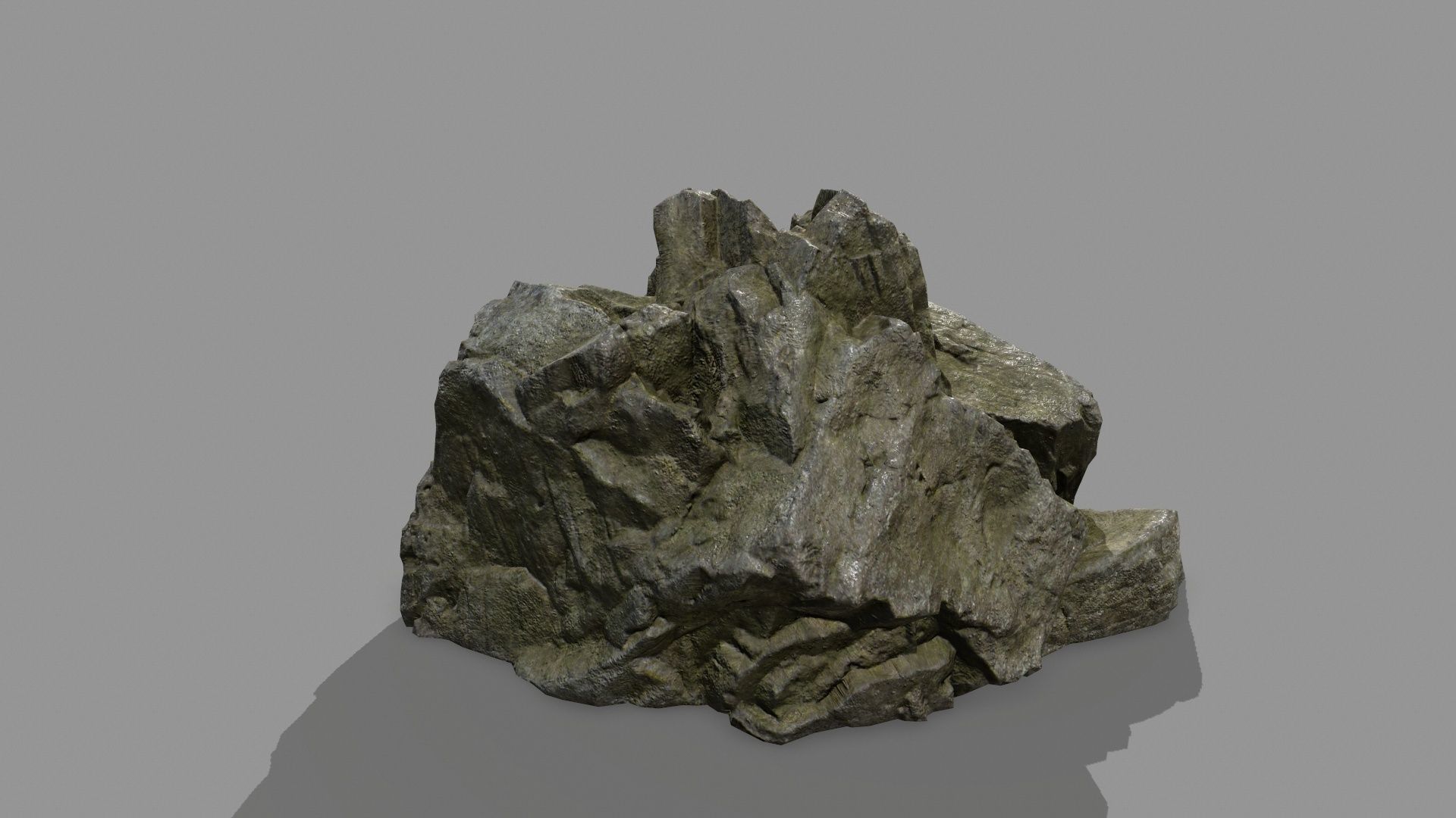 Rock Set pile of rocks Low-poly 3D model_11