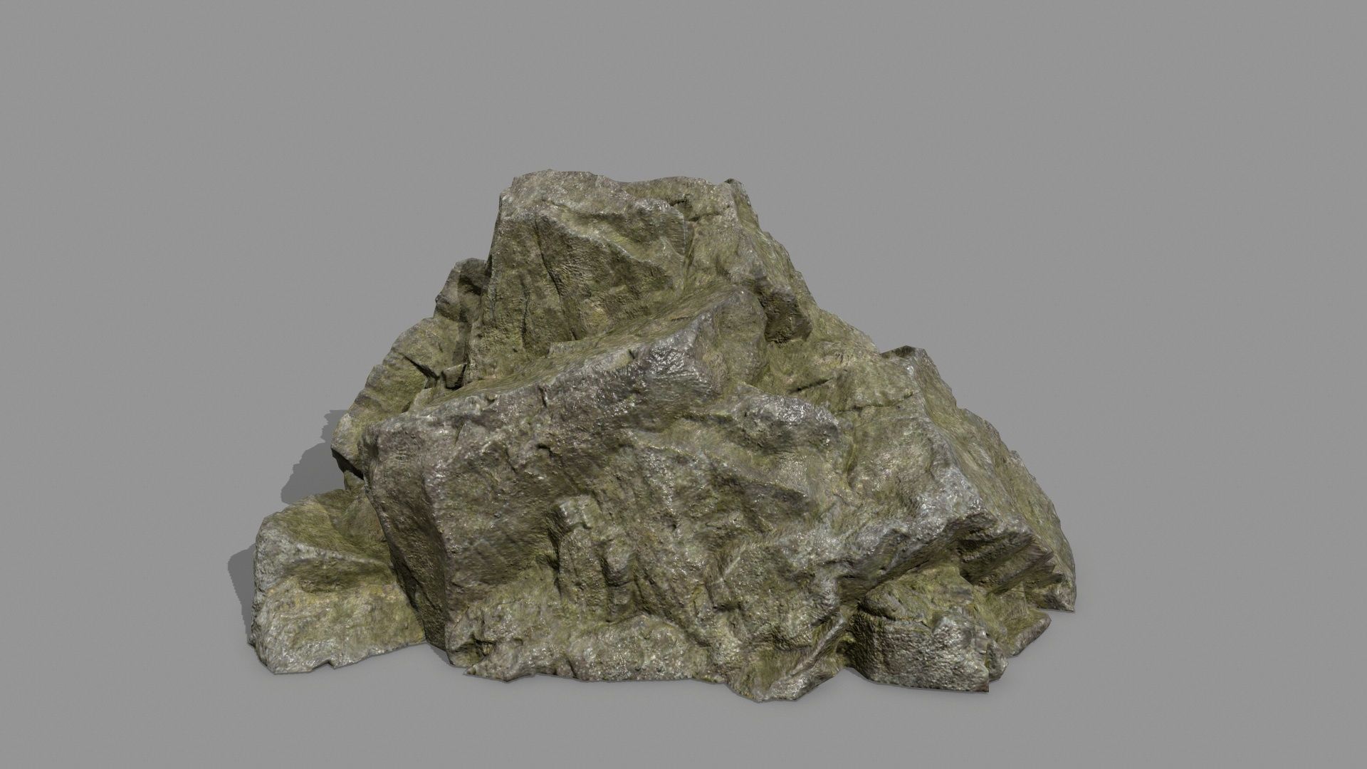 Rock Set pile of rocks Low-poly 3D model_10