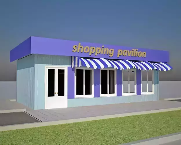 trade pavilion with awning