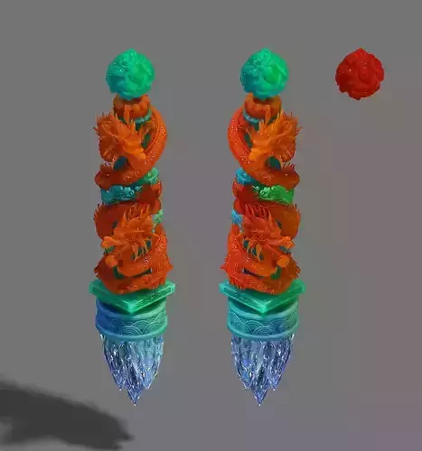 Large City Square - Long Column