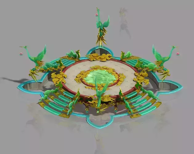 Large city square - center decoration