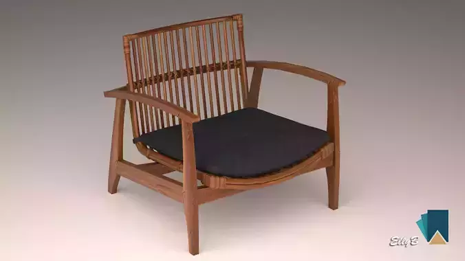 NOELIE rattan lounge used chair